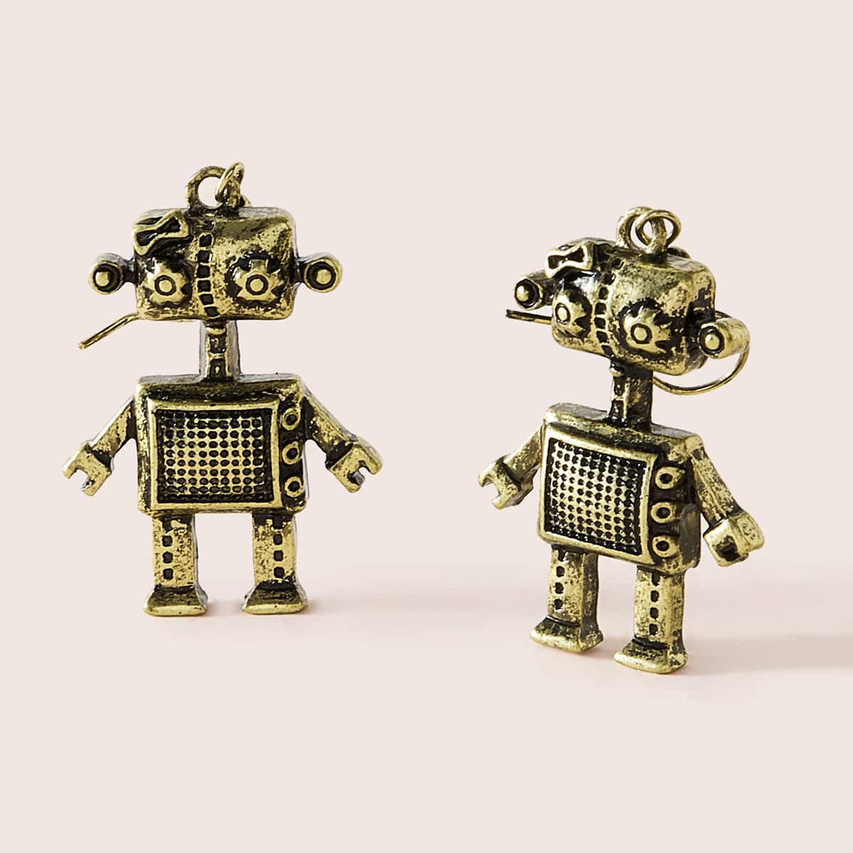 

1pair Robot Drop Earrings, Multicolor