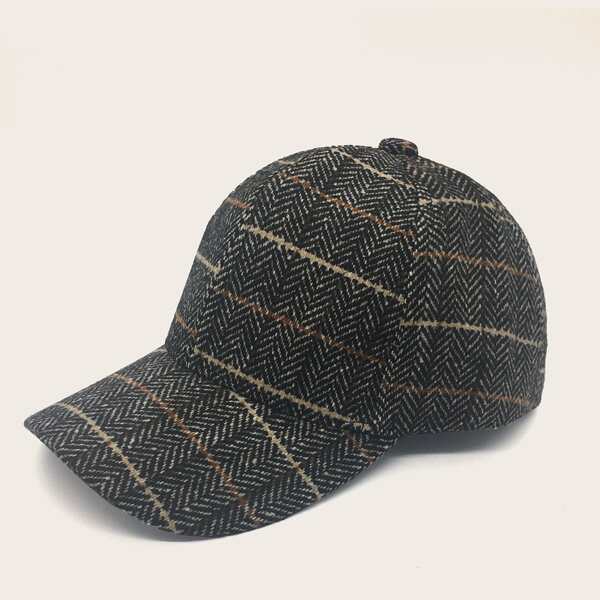 

Men Plaid Pattern Baseball Cap, Multicolor