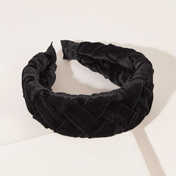 

Velvet Braid Hair Hoop, Black