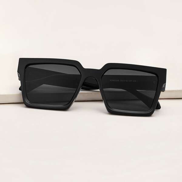 

Men Square Acrylic Frame Sunglasses, Black