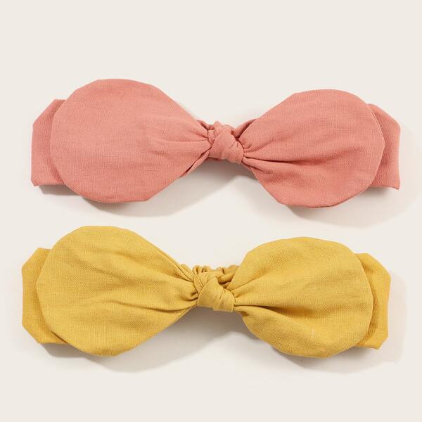 

2pcs Toddler Girls Bow Knot Headband, Multicolor
