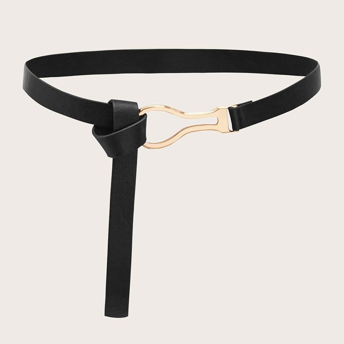 

Metal Buckle Belt, Black