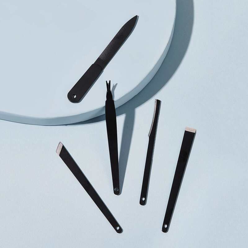 

5pcs Stainless Steel Manicure Pedicure Set Kit, Black