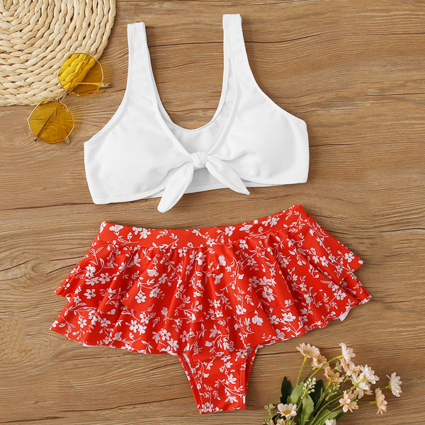 

Ditsy Floral Skirts Bikini Swimsuit, Multicolor