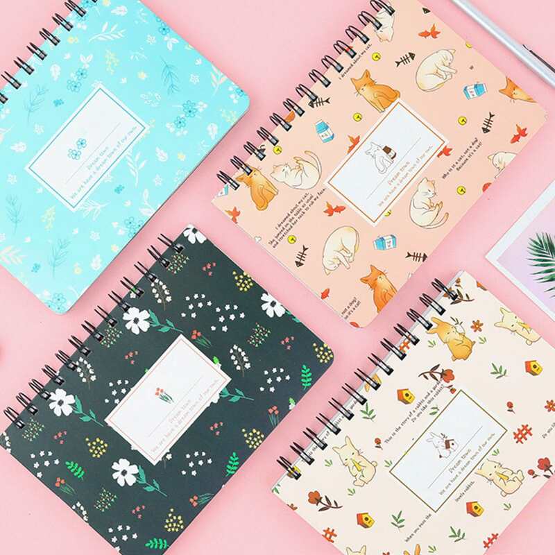 

1pack Floral Print Cover Spiral Notebook