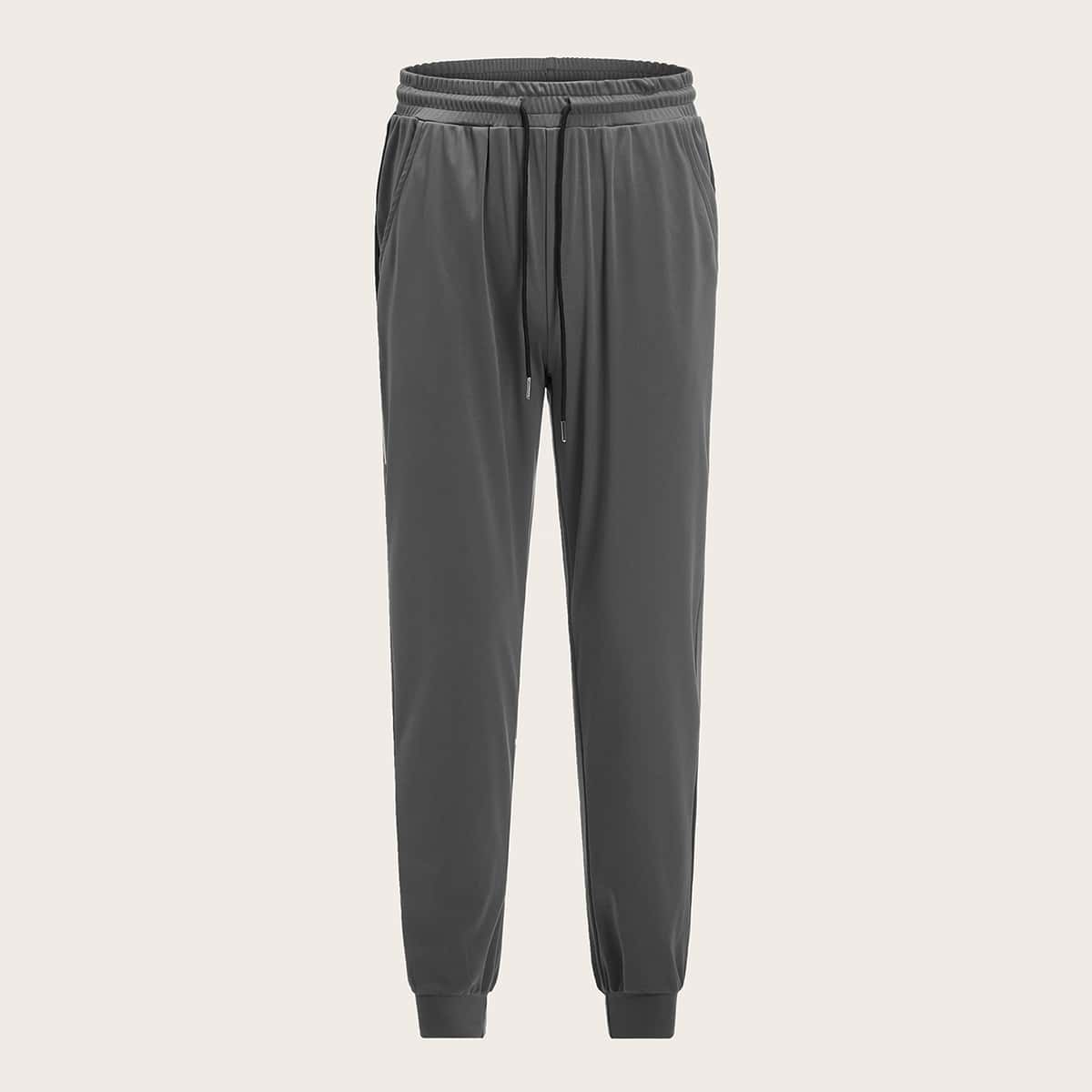 

Guys Solid Drawstring Sweatpants, Grey