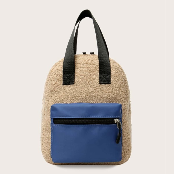 

Kids Color Block Pocket Front Backpack, Multicolor