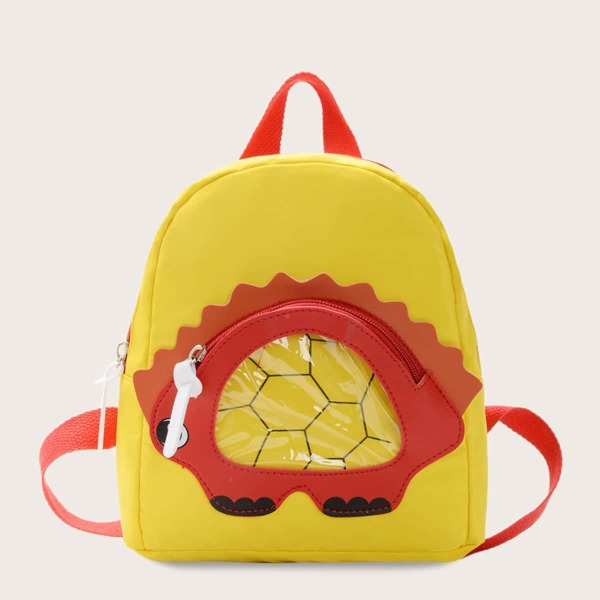 

Kids Dinosaur Design Pocket Front Backpack, Yellow