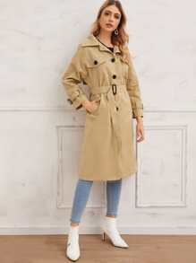 Belted Single-Breasted Trench Coat