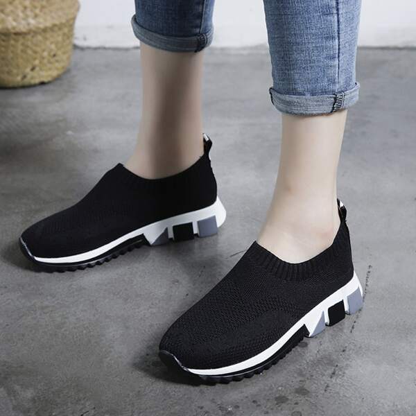 

Slip On Wide Fit Sneakers, Black
