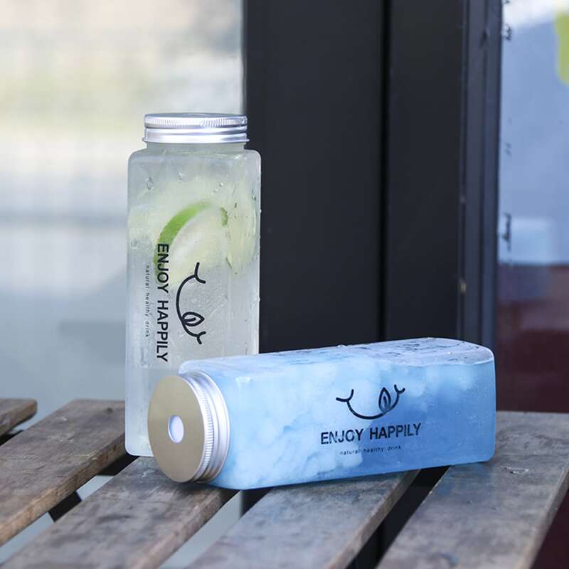 

1pc Solid Clear Water Bottle Without Stickers