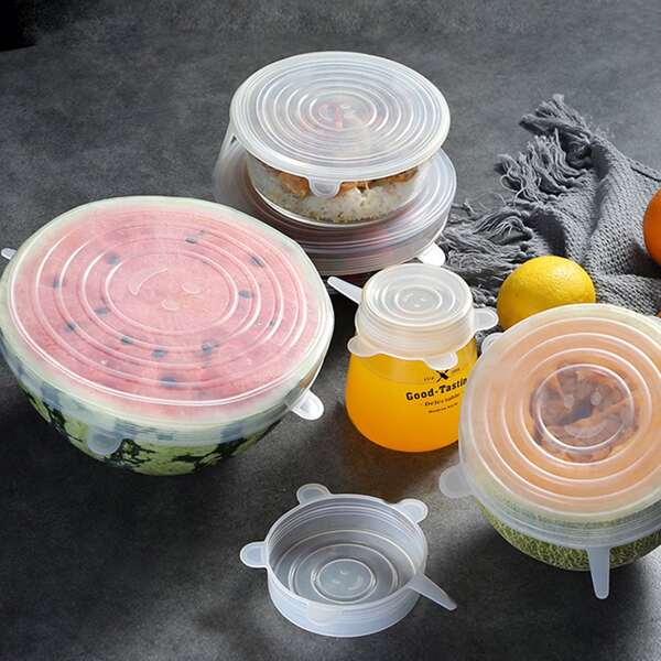 

6pcs Random Stretchable Food Fresh Cover, Multicolor