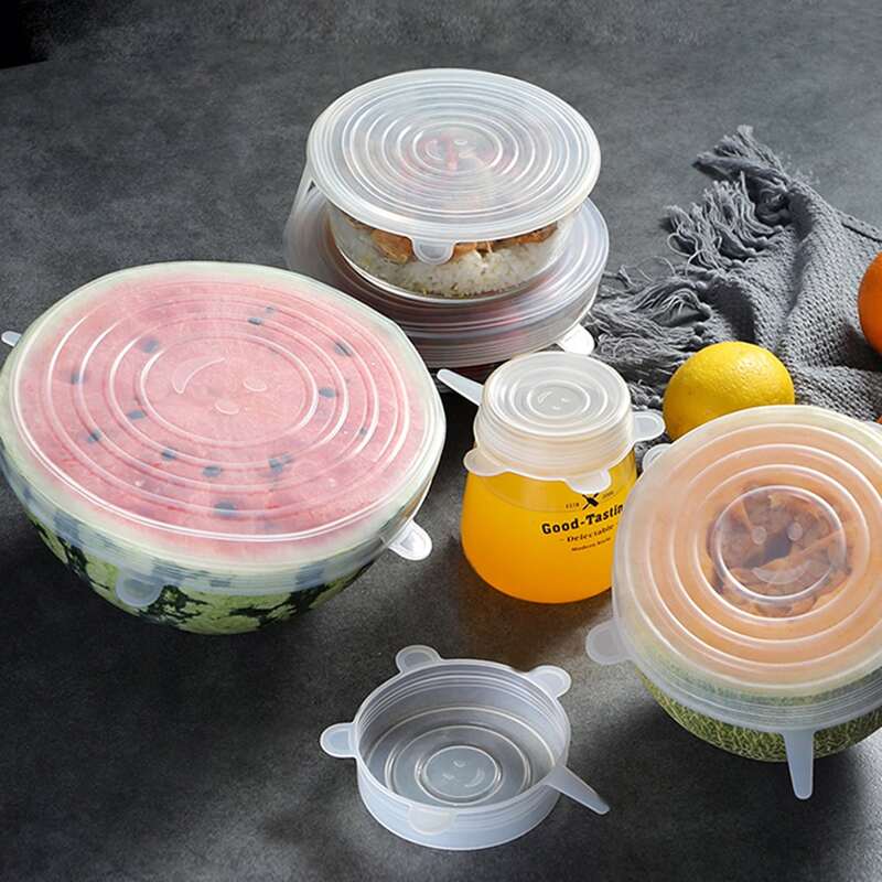 

6pcs Random Stretchable Food Fresh Cover, Multicolor
