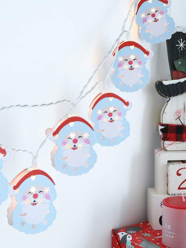 

20pcs Christmas Santa Claus Bulb String Light, Multicolor