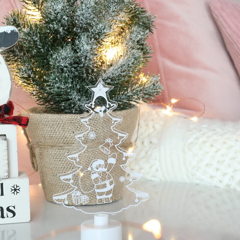 

1pc Christmas Tree Shaped Night Light, Multicolor