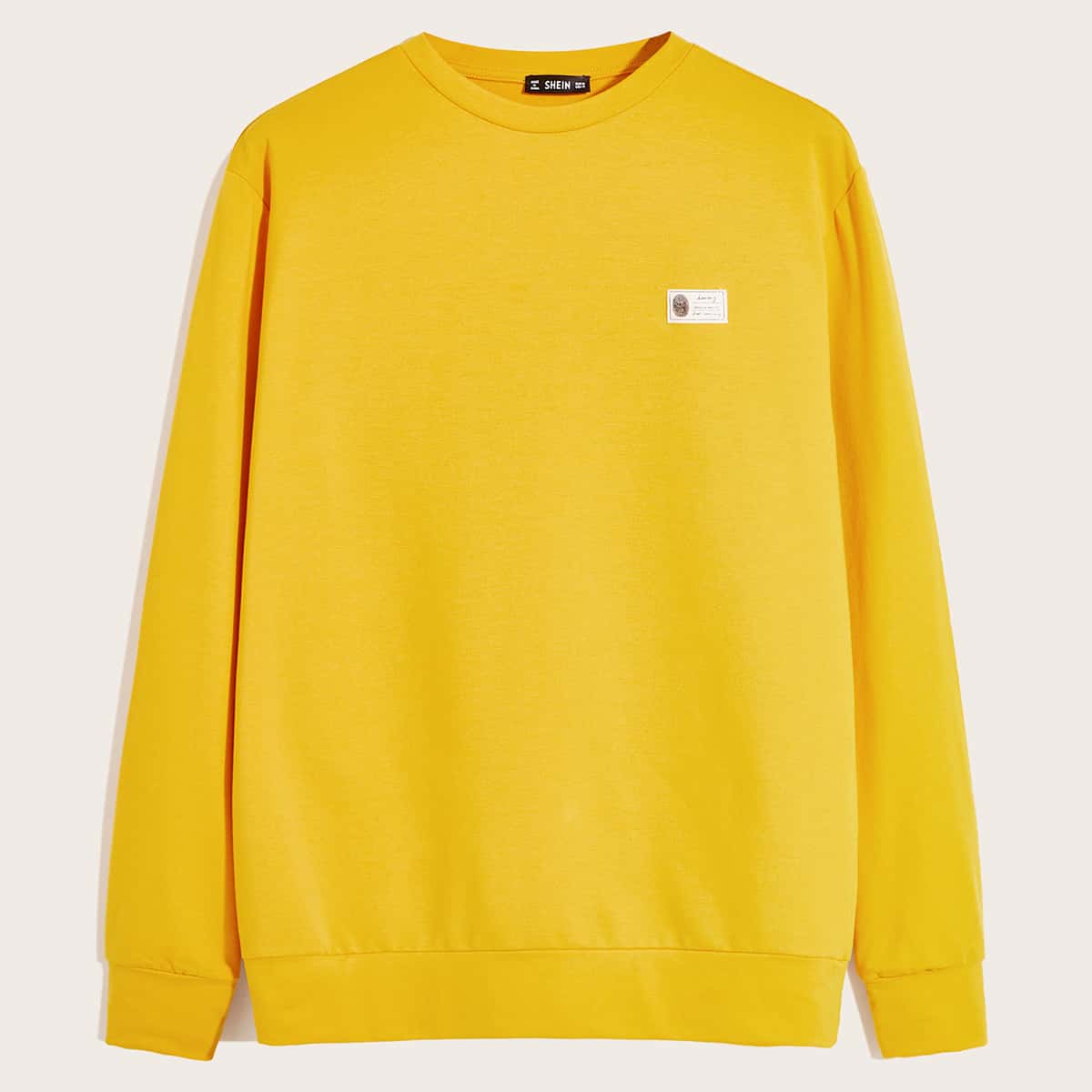 

Guys Patched Detail Pullover, Yellow bright