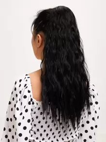 Long Curly Ponytail Wig, Suitable For Everyday Wear - Black - View 1