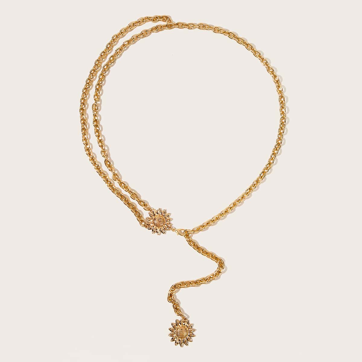 

Sunflower Decor Waist Chain, Gold