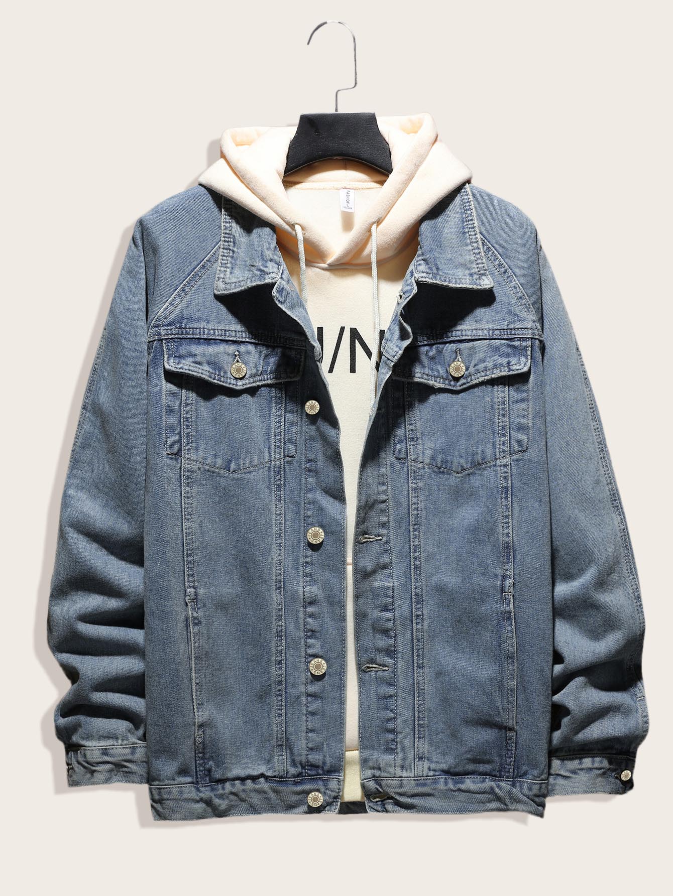 Men Single Breasted Washed Denim Jacket | SHEIN EUR