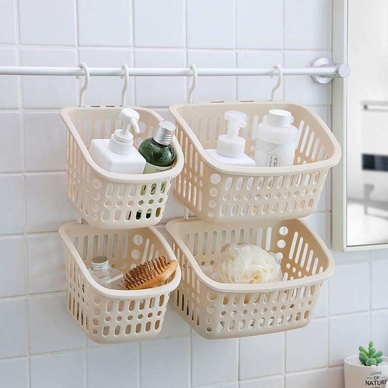

1pc Plastic Hanging Storage Basket, Multicolor