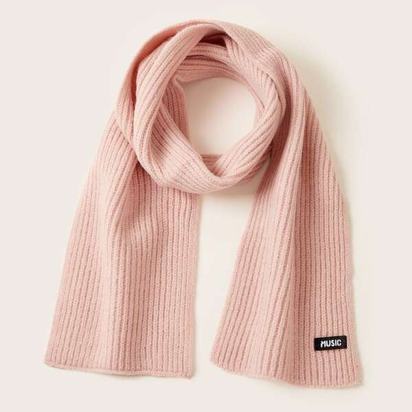 

Toddler Girls Letter Graphic Scarf, Pink