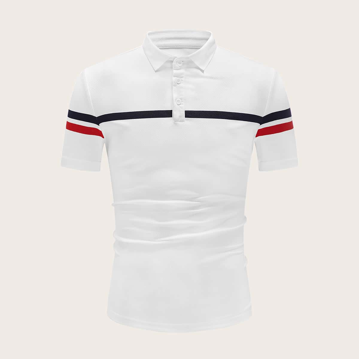 

Guys Contrast Stripe Polo Shirt, White