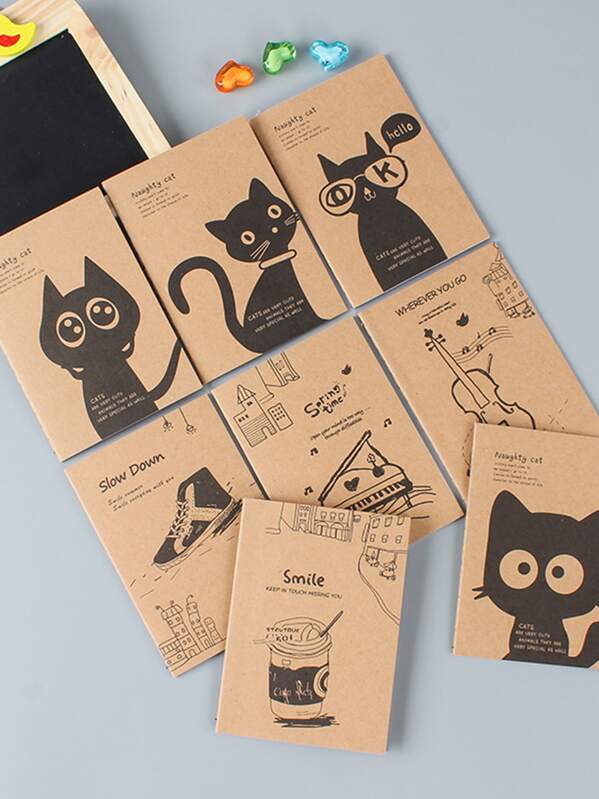 

1pack Random Kraft Paper Cover Notebook