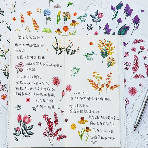 

1sheet Simple Floral Pattern Sticker