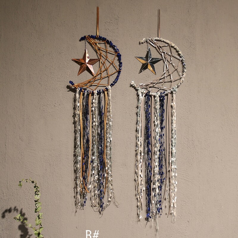 

1pc Star & Moon Design Tassel Dream Catcher