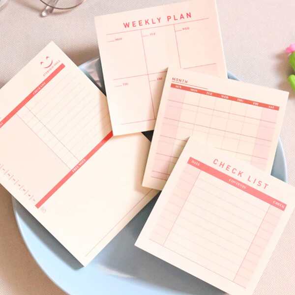 

1pack Weekly Plan Memo Pad