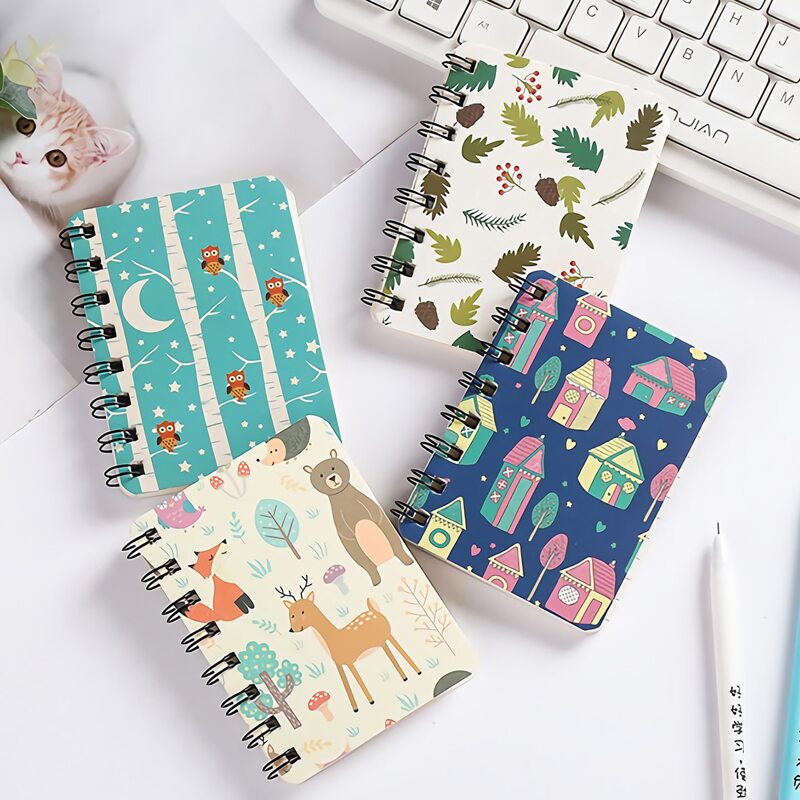 

1pc Cartoon Graphic Cover Spiral Notebook