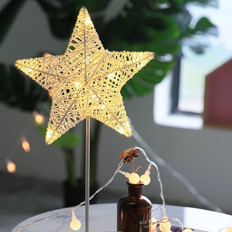 

1pc Star Shaped Table Lamp, Yellow