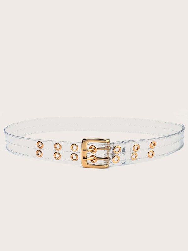 

Eyelet Decor Transparent Belt