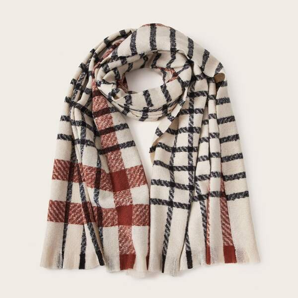 

Simple Plaid Scarf, Multicolor