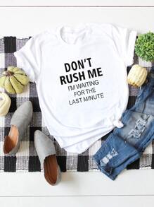 Slogan Graphic Short Sleeve Tee