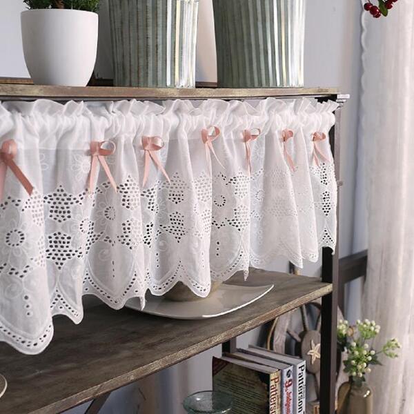 

Bownot Decor Hollow Curtain, White