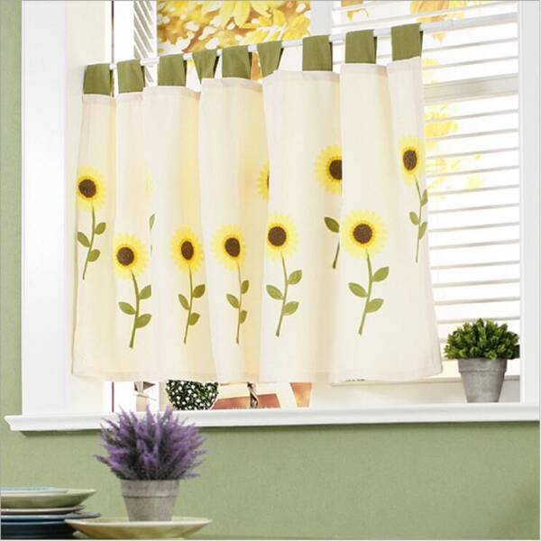 

Sunflower Print Decoration Curtain, Multicolor