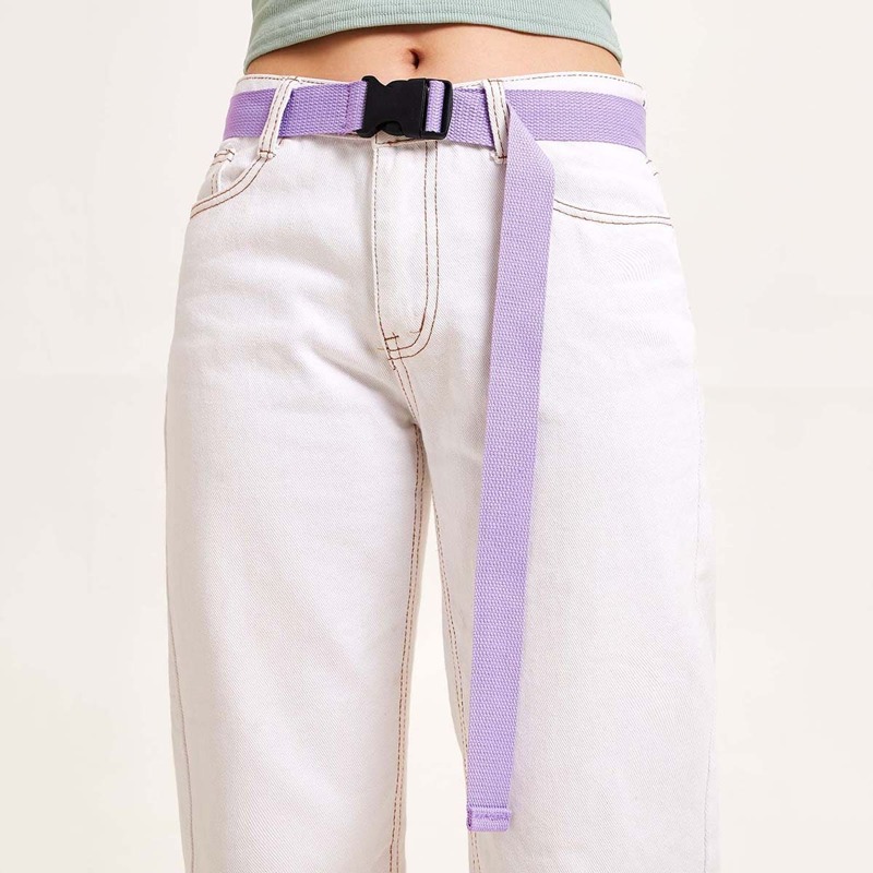 

Solid Side Release Buckle Belt, Purple