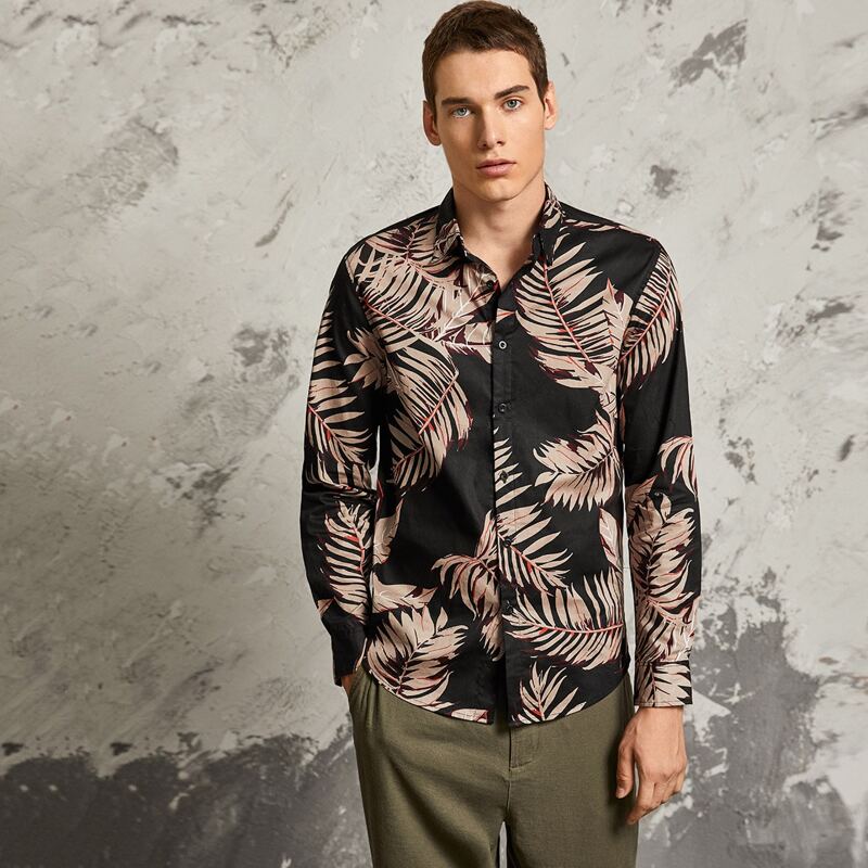 

Guys Tropical Print Shirt, Multicolor