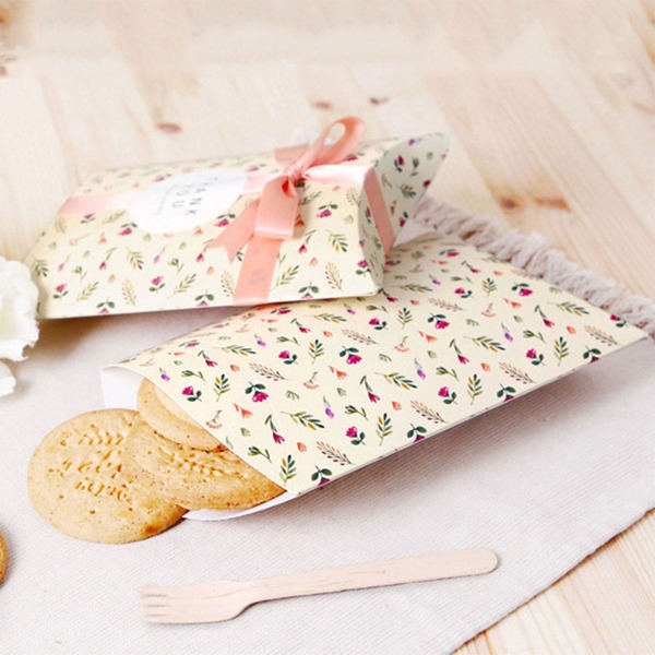 

5pcs Floral Overlay Print Cookie Box