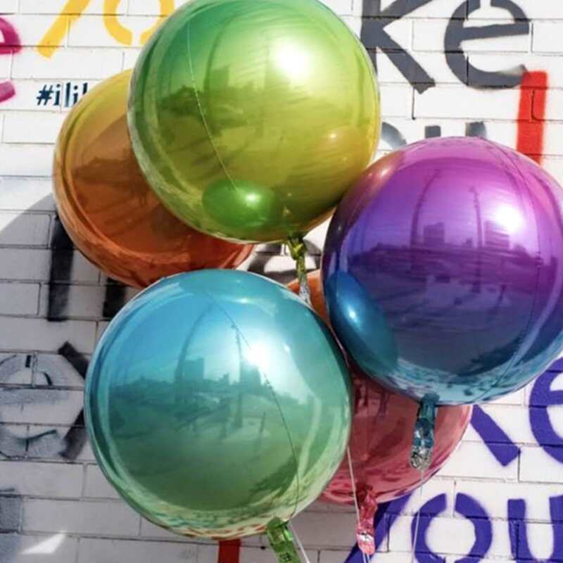 

1pc Gradual Color Aluminum Foil Balloon, Multicolor