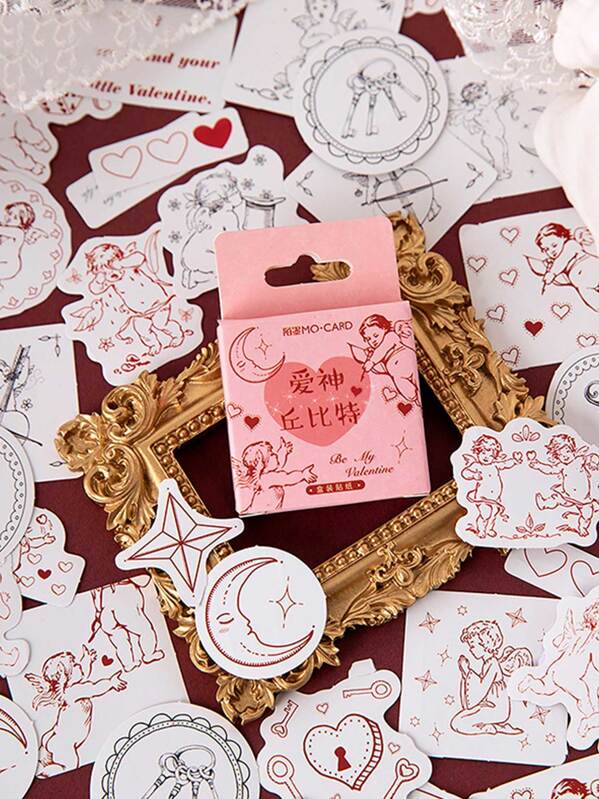 

46pcs Cute Cupid Pattern Sticker