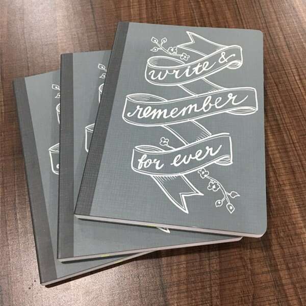 

1pack Letter Ribbon Print Cover Notebook