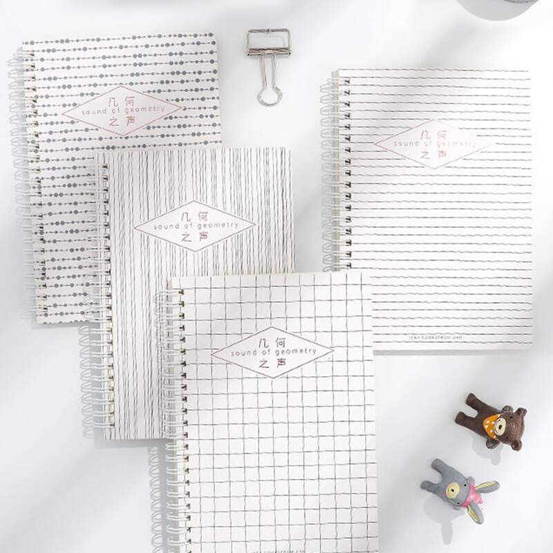 

1pack Stripe Pattern Cover Spiral Notebook