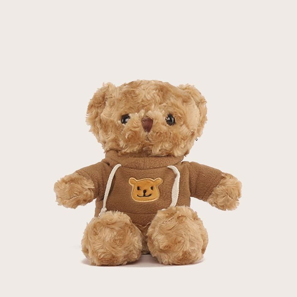 

Girls Bear Design Fluffy Chain Bag, Brown