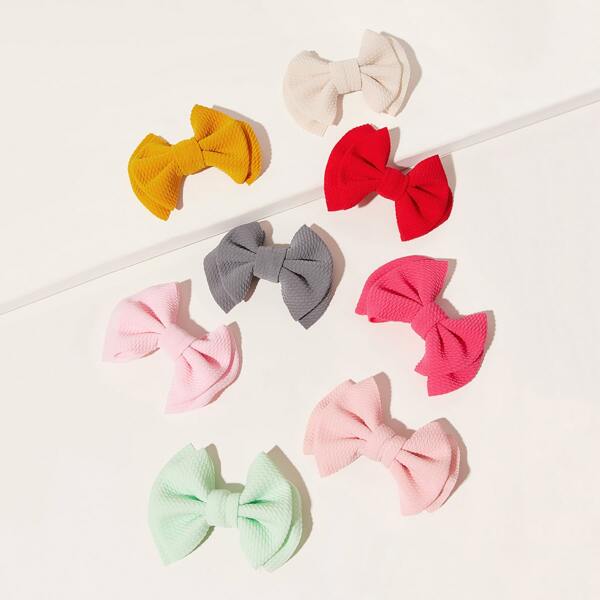 

8pcs Toddler Girls Bow Hair Clip, Multicolor