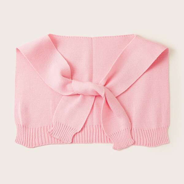 

Toddler Girls Solid Knitted Scarf, Pink