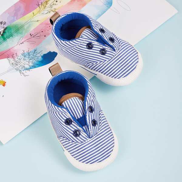 

Baby Boy Striped Slip On Sneakers, Blue