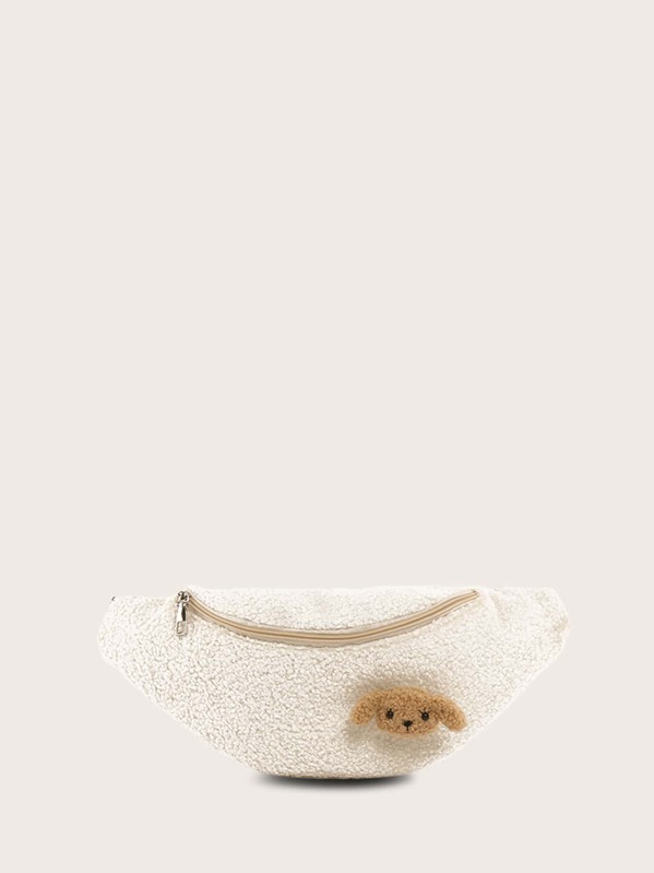 

Dog Decor Fuzzy Fanny Pack, White