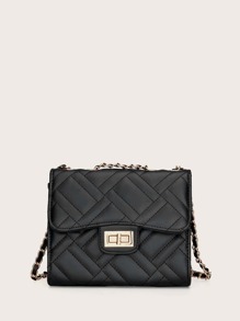 Twist Lock Flap Chain Bag